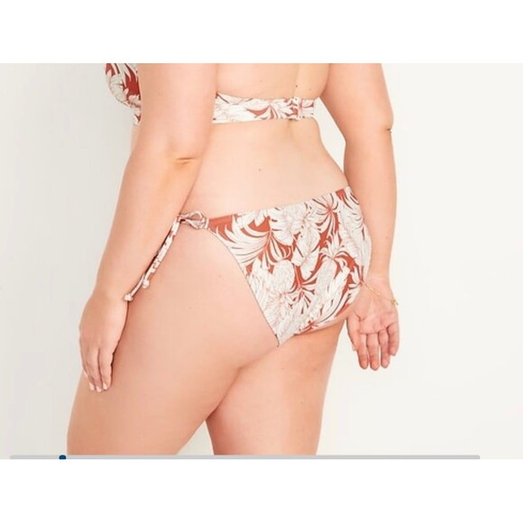 String Bikini Swim 2XL Bottom Women Tropical Palm Leaves Low-Rise Old Navy - Picture 3 of 9